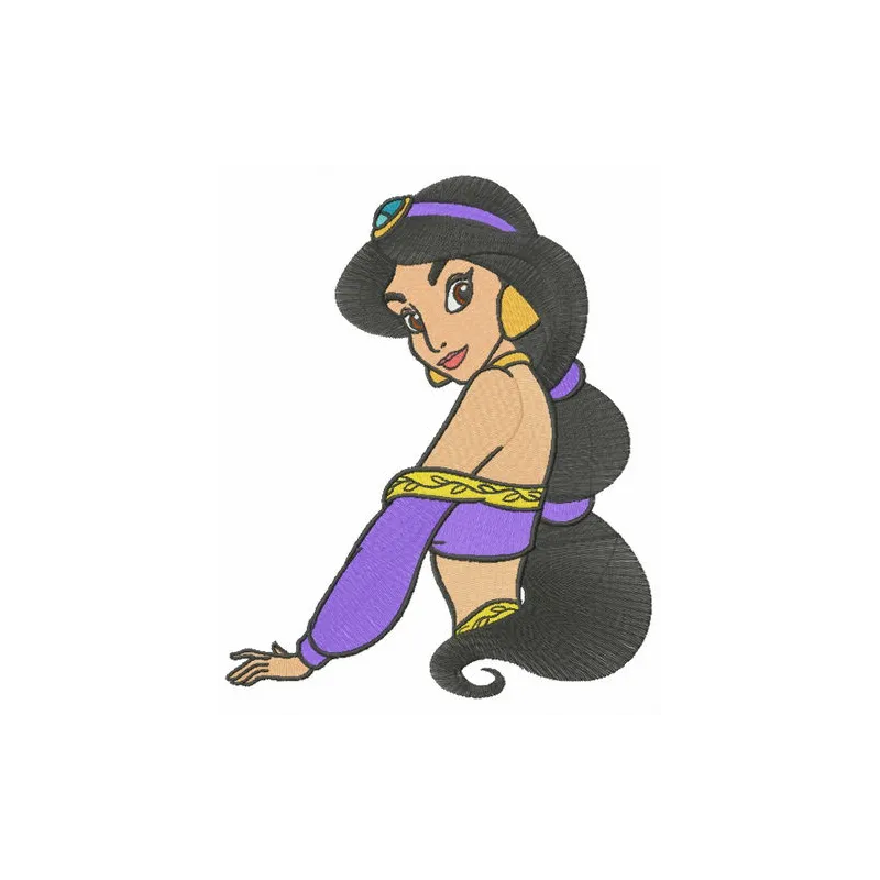 Arabian beauty embroidery design showcasing intricate patterns inspired by Aladdin, ideal for creative stitching projects.