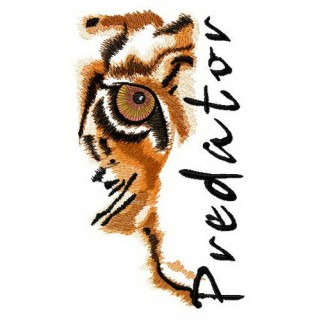Striped predator embroidery design - Embroidery Design