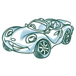 Smiling car embroidery design - Embroidery Design