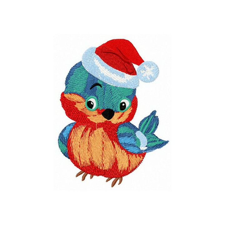 Confused bullfinch embroidery design - Embroidery Design