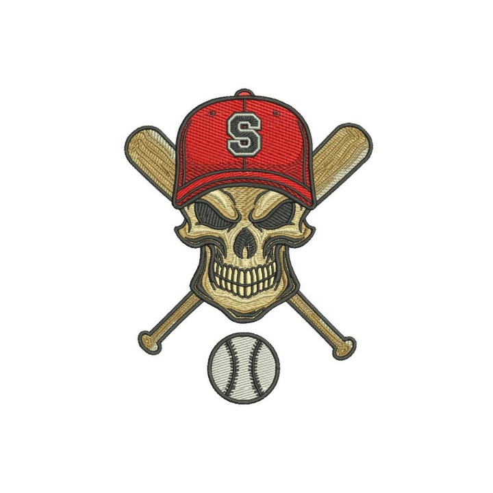 Immortal baseball player embroidery design - Embroidery Design