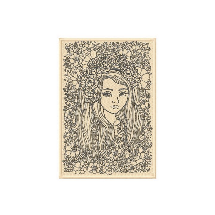 Magnificent portrait embroidery design - Embroidery Design