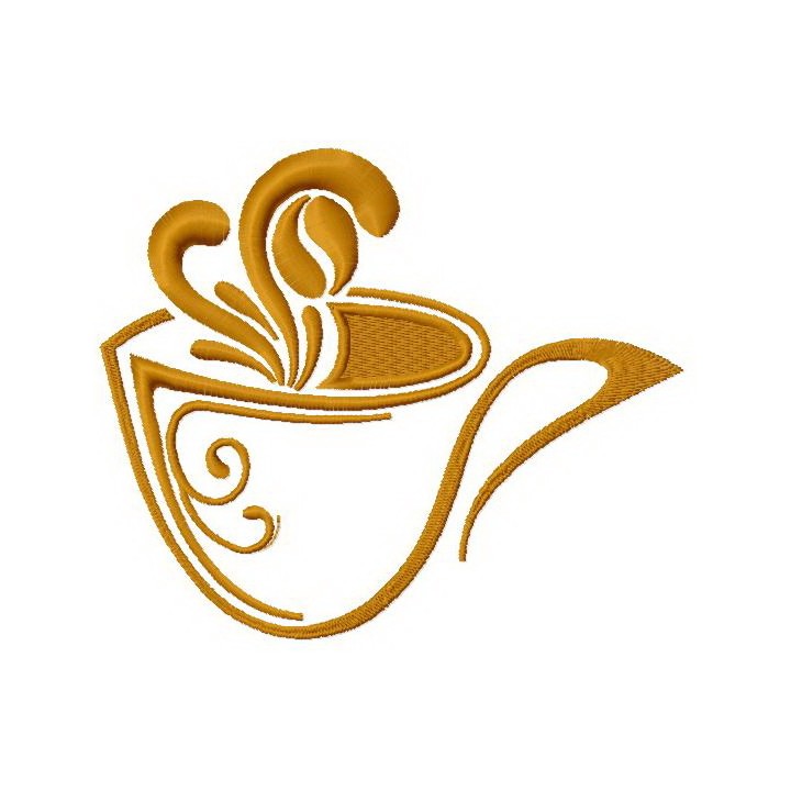 Coffee cup 11 embroidery design - Embroidery Design