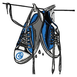 Wet gumshoes embroidery design - Embroidery Design