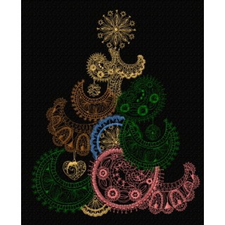 Original Christmas tree 2 embroidery design - Embroidery Design