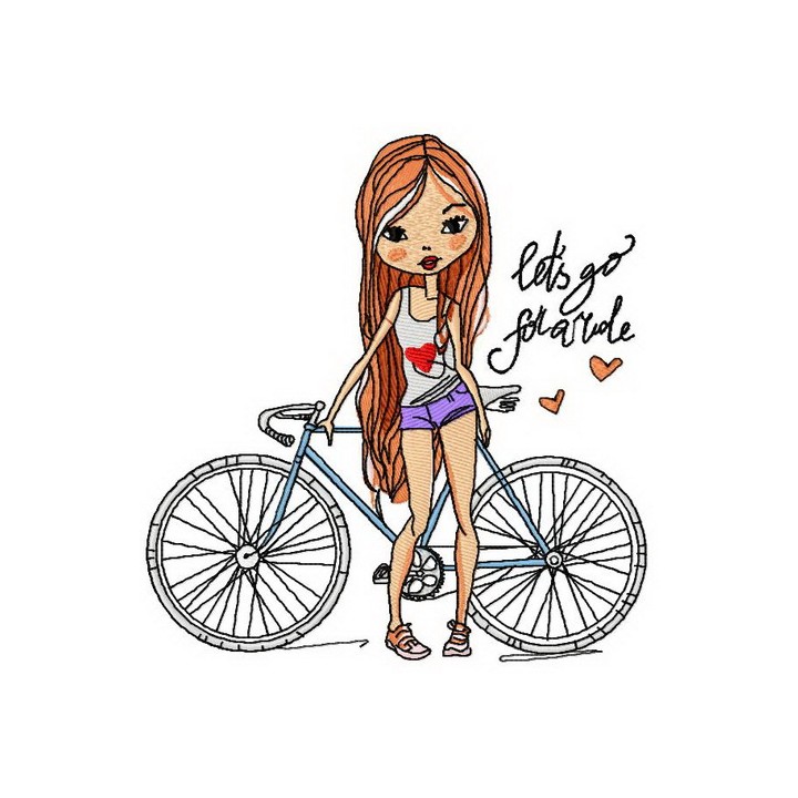 Let's go for a ride embroidery design - Embroidery Design