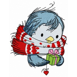 Penguin's Christmas time 8 embroidery design - Embroidery Design