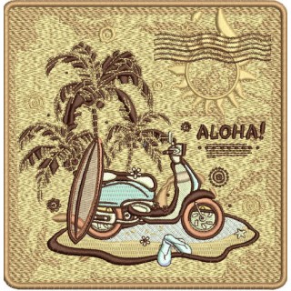 Aloha embroidery design - Embroidery Design