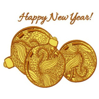 Christmas balls embroidery design - Embroidery Design