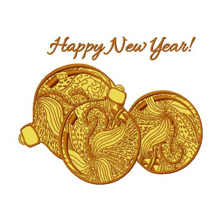 Christmas balls embroidery design - Embroidery Design