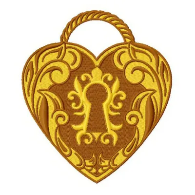 Preview of the Little Keylock embroidery design for stitching on various fabric items.