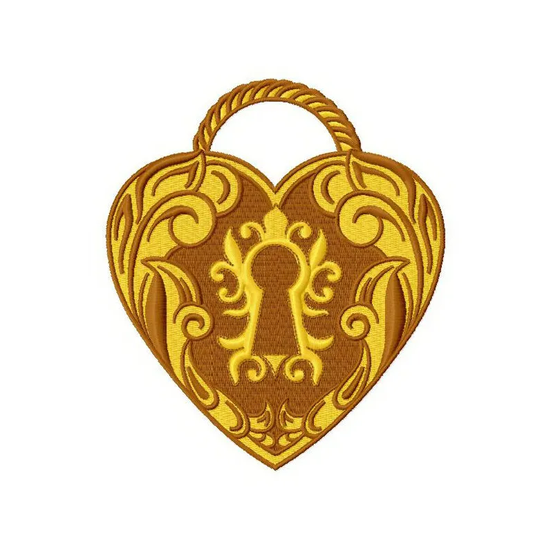 Preview of the Little Keylock embroidery design for stitching on various fabric items.