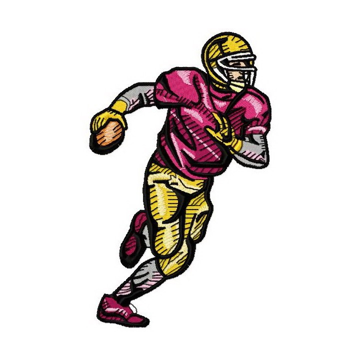 American football player 8 embroidery design - Embroidery Design