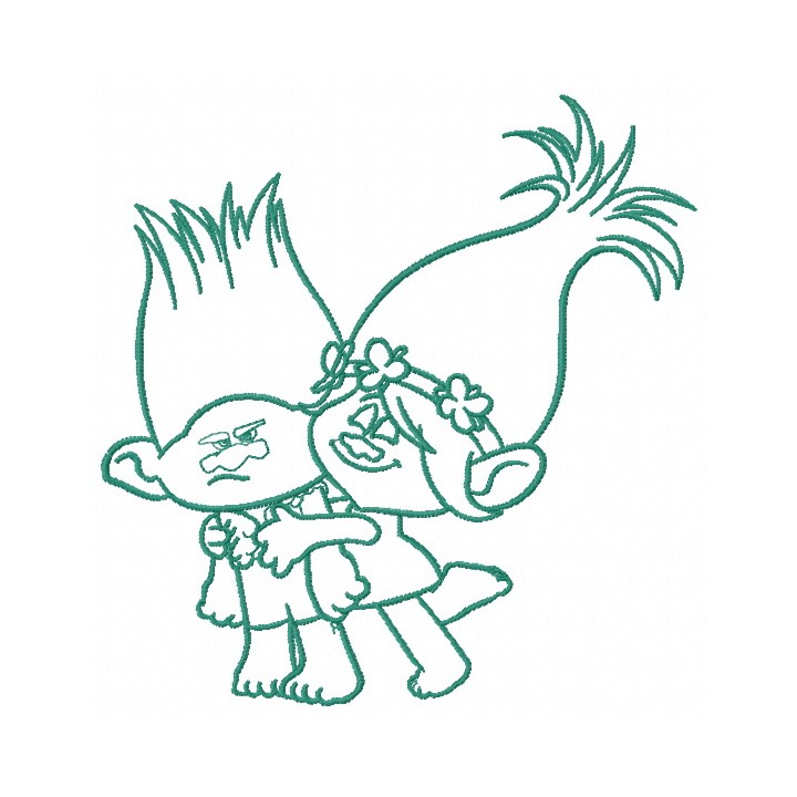 Princess Poppy and Branch 2 embroidery design - Embroidery Design