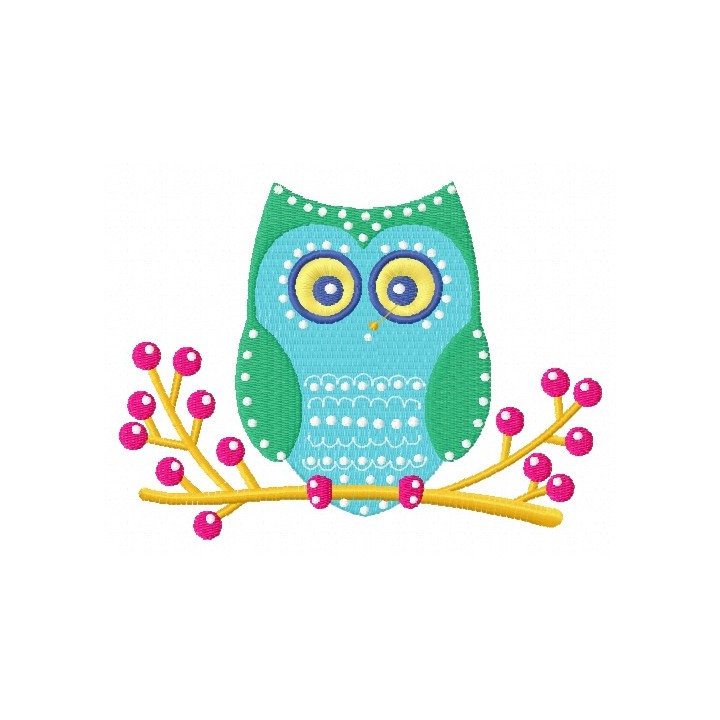 Winter owl 2 embroidery design - Embroidery Design