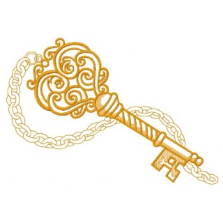 Vintage key 2 embroidery design - Embroidery Design