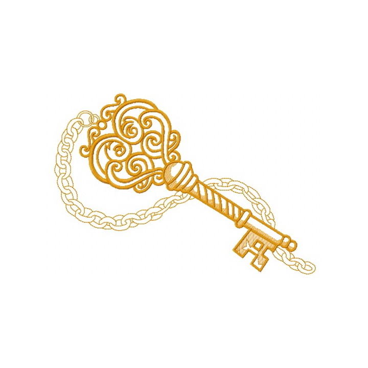 Vintage key 2 embroidery design - Embroidery Design