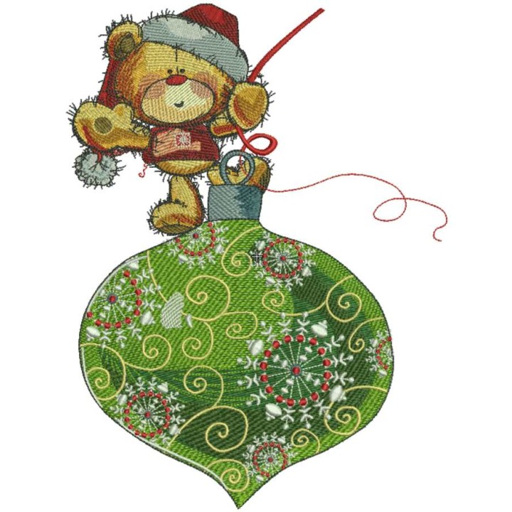 Teddy Bear Christmas coming soon embroidery design - Embroidery Design