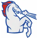 Denver Broncos Logo 5 embroidery design showcasing the iconic team logo for stitching on apparel or accessories.