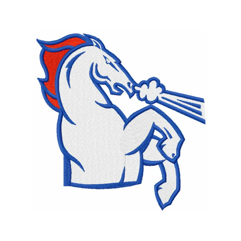 Denver Broncos Logo 5 embroidery design showcasing the iconic team logo for stitching on apparel or accessories.