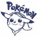Embroidered Pikachu design showcasing vibrant colors, ideal for t-shirts or baby onesies.