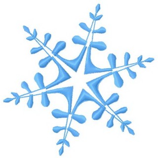 Blue snowflake embroidery design - Embroidery Design