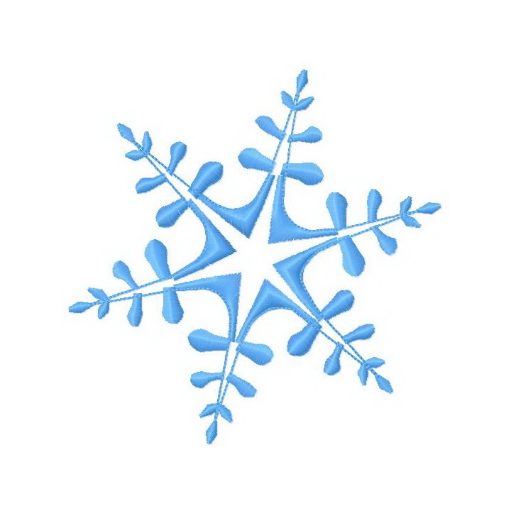 Blue snowflake embroidery design - Embroidery Design