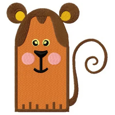 Preview of a monkey glove embroidery design featuring playful monkeys, perfect for creating fun stitched motifs.