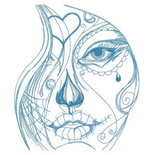 Girls's tears 2 embroidery design - Embroidery Design