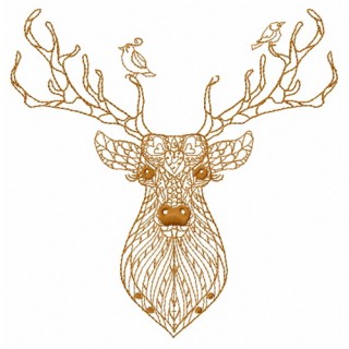 Mosaic deer 5 embroidery design - Embroidery Design