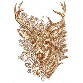 Mosaic deer 2 embroidery design - Embroidery Design