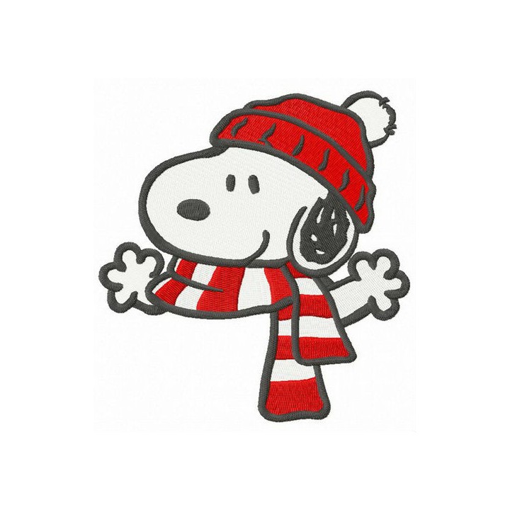 Warm winter set for Snoopy embroidery design - Embroidery Design