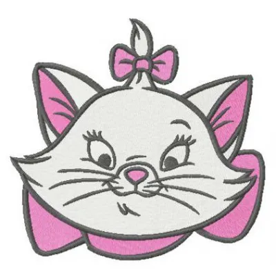 Preview of the Picky Kitten Mary embroidery design featuring a charming kitten from the Aristocats collection.