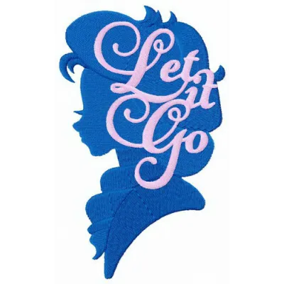 Elsa Let It Go embroidery design featuring intricate stitching patterns inspired by the Frozen movie.
