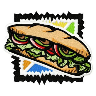 Sandwich embroidery design - Embroidery Design