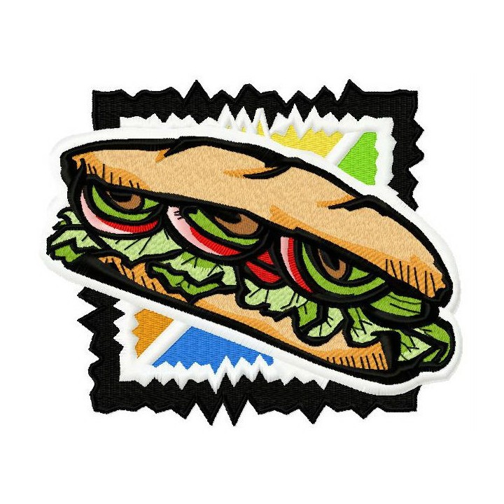 Sandwich embroidery design - Embroidery Design