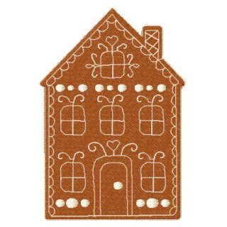 Gingerbread house 13 embroidery design - Embroidery Design