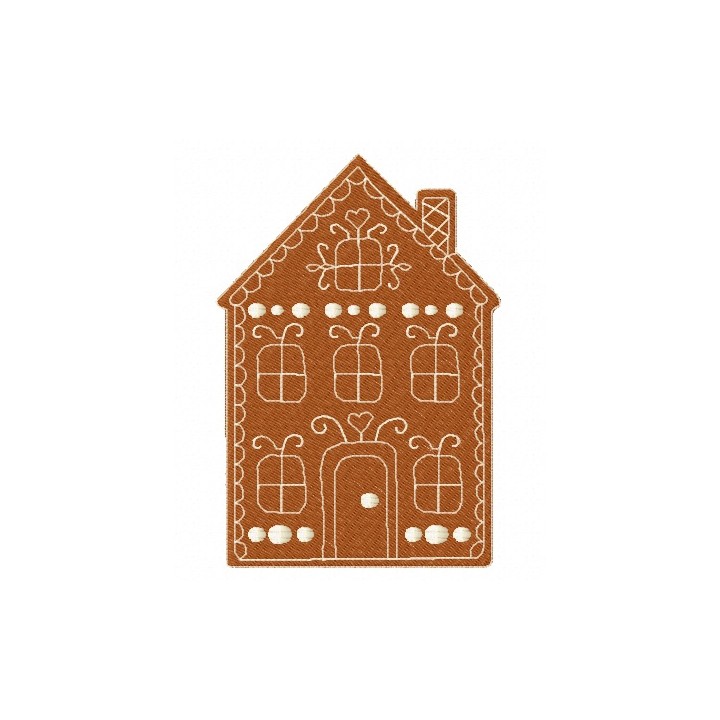 Gingerbread house 13 embroidery design - Embroidery Design