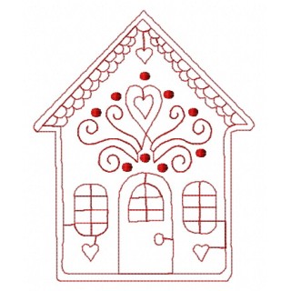 Gingerbread house 11 embroidery design - Embroidery Design