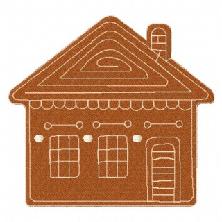 Gingerbread house 4 embroidery design - Embroidery Design