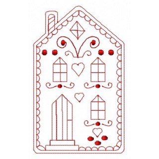 Gingerbread house 3 embroidery design - Embroidery Design
