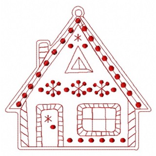 Gingerbread house 7 embroidery design - Embroidery Design