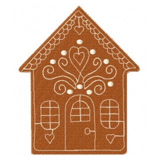 Gingerbread house 9 embroidery design - Embroidery Design