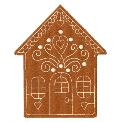 Preview of the Gingerbread House 9 embroidery design, featuring a festive gingerbread house motif for holiday stitching.