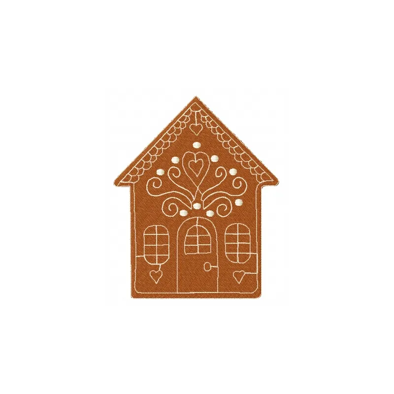 Preview of the Gingerbread House 9 embroidery design, featuring a festive gingerbread house motif for holiday stitching.