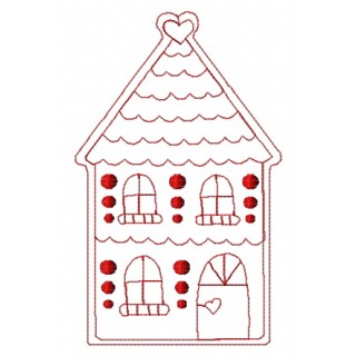 Gingerbread house 10 embroidery design - Embroidery Design