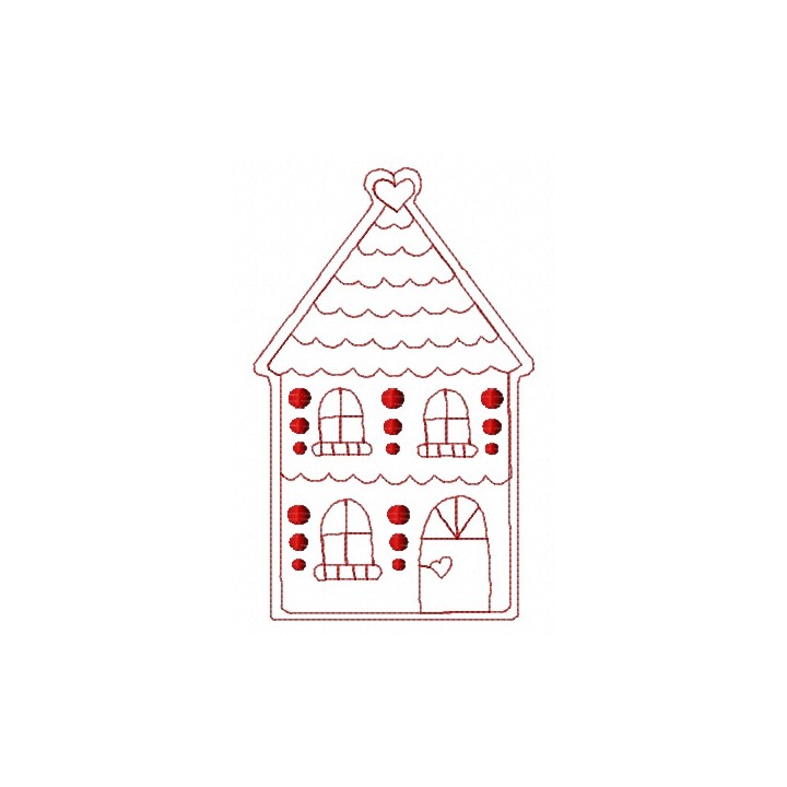 Gingerbread house 10 embroidery design - Embroidery Design