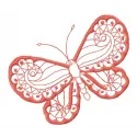 Preview of Butterfly 27 embroidery design featuring detailed stitched motifs of butterflies for creative projects.
