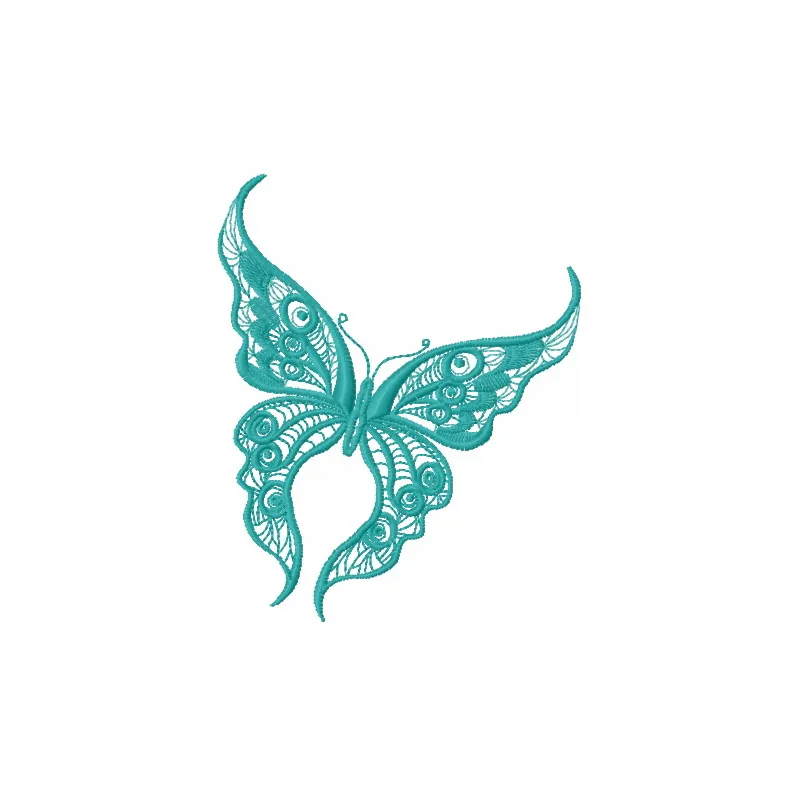 Butterfly 22 embroidery design showcasing a vibrant stitched motif, perfect for embellishing t-shirts and tote bags.