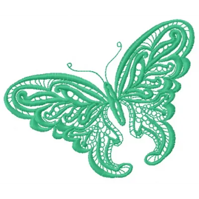 Butterfly 21 embroidery design featuring a delicate butterfly motif, perfect for embellishing various fabrics.
